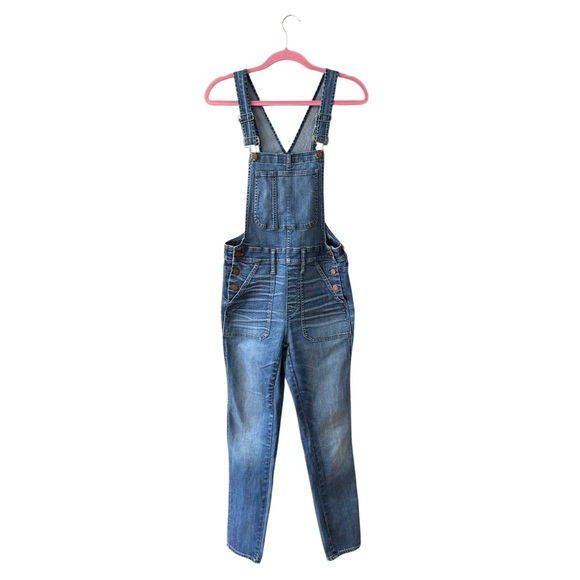 Madewell Medium Wash Denim Overalls Size Small Skinny Casual Boho Style# F077 - Picture 2 of 9